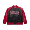 Mitchell & Ness NBA Chicago Bulls Dennis Rodman Player Lightweight Satin Jacket BLACK-SCARLET