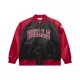 Mitchell & Ness NBA Chicago Bulls Dennis Rodman Player Lightweight Satin Jacket BLACK-SCARLET