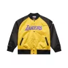 Mitchell & Ness NBA Los Angeles Lakers Shaquille O'Neal Player Lightweight Satin Jacket Gold-Black M