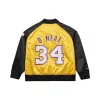 Mitchell & Ness NBA Los Angeles Lakers Shaquille O'Neal Player Lightweight Satin Jacket Gold-Black M