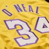 Mitchell & Ness NBA Los Angeles Lakers Shaquille O'Neal Player Lightweight Satin Jacket Gold-Black M