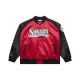 Mitchell & Ness NBA Philadelphia 76Ers Allen Iverson Player Lightweight Satin Jacket SCARLET-BLACK