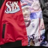 Mitchell & Ness NBA Philadelphia 76Ers Allen Iverson Player Lightweight Satin Jacket SCARLET-BLACK L