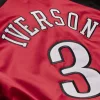 Mitchell & Ness NBA Philadelphia 76Ers Allen Iverson Player Lightweight Satin Jacket SCARLET-BLACK L