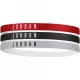 JORDAN HEADBANDS 3PK GYM RED/BLACK/WOLF GREY ONE