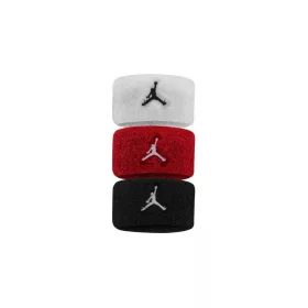 JORDAN W HAIR TIES TERRY 3 PK WHITE/GYM RED/BLACK