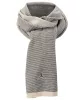 JORDAN AIRY KNIT SCARF LT OREWOOD BRN/OFF NOIR