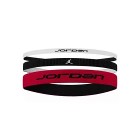   Jordan Elastic Sport Mixed Width Headbands 3 Pk White/Gym Red/Black