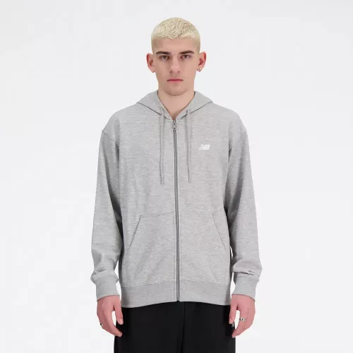 New Balance MJ41501AG Sport Essentials Logo Fleece Full Zip Grey L