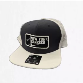   Nike MLB New York Yankees Primetime Dri-Fit Pro Structured Square Bill Trucker Cap Pitch Blue 4FA/White 10A/White 10A