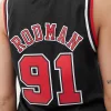 MITCHELL & NESS NBA CHICAGO BULLS DENNIS RODMAN WOMENS SWINGMAN JERSEY BLACK