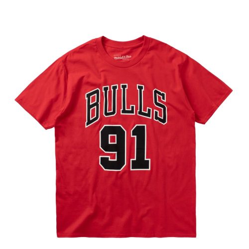 MITCHELL & NESS LAST DANCE CHICAGO BULLS NUMBER 91 TEE RED