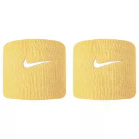 NIKE TENNIS PREMIER WRISTBANDS 2 PK TOPAZ GOLD/WHITE