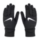 NIKE MEN'S FLEECE RUNNING GLOVES BLACK/SILVER