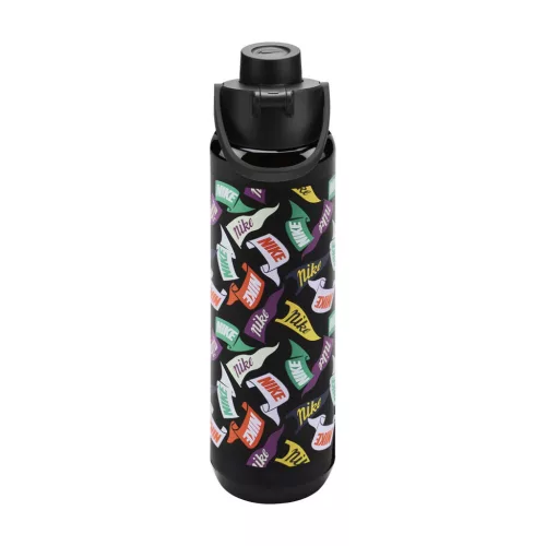 Nike Tr Renew Recharge Chug Bottle 24 Oz Graphic Black/Black/Laser Orange/Bold Berry