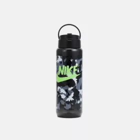   NIKE TR RENEW RECHARGE STRAW BOTTLE 24OZ GRAPHIC BLACK/BLACK/GHOST GREEN