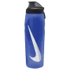 Nike Refuel Bottle Locking Lid 32 Oz Game Royal/Black/Silver Iridescent ONE