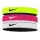 Nike Flex Classic Wide Headbands 3Pk Volt/Vivid Pink/Black