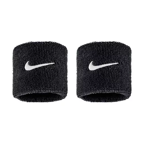 Nike Swoosh Classic Wristbands 2Pk Black/White