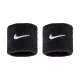 Nike Swoosh Classic Wristbands 2Pk Black/White
