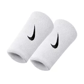 NIKE SWOOSH DOUBLEWIDE WRISTBANDS 2PK WHITE/BLACK