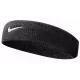 NIKE SWOOSH HEADBAND BLACK/WHITE one