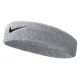 NIKE SWOOSH HEADBAND GREY HEATHER/BLACK