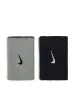Nike Dri-Fit Home & Away Doublewide Wristbands 2Pk Black/Base Grey