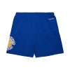 MITCHELL & NESS NBA POSTGAME FLEECE SHORTS VINTAGE LOGO GOLDEN STATE WARRIORS BLUE S