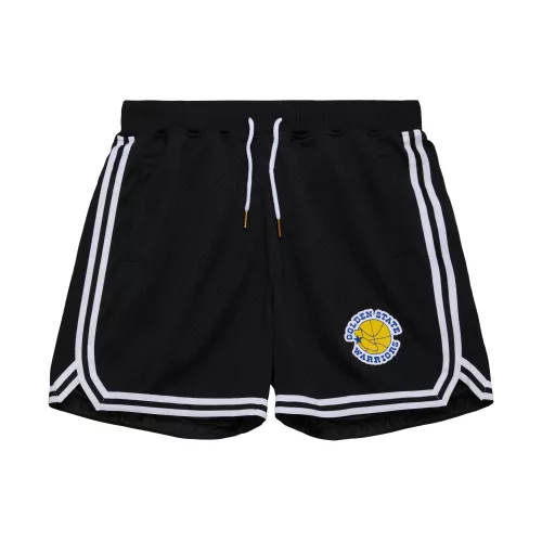 MITCHELL & NESS NBA DESTINATION LEISURE GAMEDAY SHORTS Golden State Warriors Black