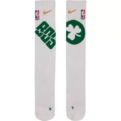 NIKE BOSTON CELTICS ELITE SOCKS WHITE/CLOVER/CLUB GOLD