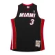 MITCHELL & NESS MIAMI HEAT NBA BLACK JERSEY 2012 DWYANE WADE BLACK