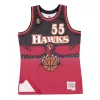 MITCHELL & NESS ATLANTA HAWKS DIKEMBE MUTOMBO 1996-97' #55 SWINGMAN JERSEY SCARLET