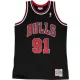 MITCHELL & NESS NBA CHICAGO BULLS DENNIS RODMAN 1997-98' #91 SWINGMAN 2.0 JERSEY BLACK/RED