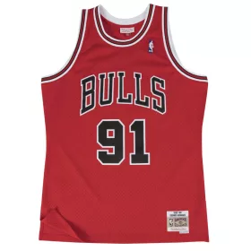   MITCHELL & NESS CHICAGO BULLS DENNIS RODMAN 1997-98' #91 SWINGMAN 2.0 JERSEY RED