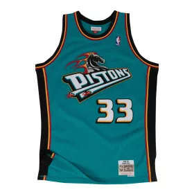   MITCHELL & NESS DETROIT PISTONS GRANT HILL 98-99' #33 SWINGMAN 2.0 JERSEY TEAL