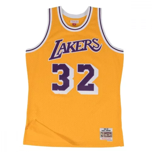 MITCHELL & NESS LOS ANGELES LAKERS MAGIC JOHNSON #32 SWINGMAN 2.0 JERSEY YELLOW