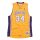 MITCHELL & NESS LOS ANGELES LAKERS SHAQUILLE O'NEAL 99-00' #34 HOME SWINGMAN 2.0 JERSEY LIGHT GOLD
