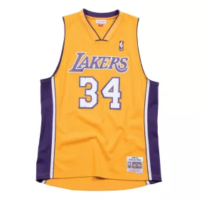   MITCHELL & NESS LOS ANGELES LAKERS SHAQUILLE O'NEAL Mens Swingman Jersey Light Gold