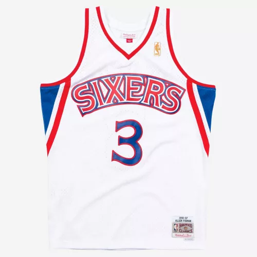 MITCHELL & NESS PHILADELPHIA 76ERS ALLEN IVERSON #03 SWINGMAN 2.0 JERSEY WHITE