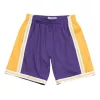 MITCHELL & NESS NBA LOS ANGELES LAKERS SWINGMAN SHORTS PURPLE L