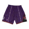 MITCHELL & NESS NBA TORONTO RAPTORS SWINGMAN ROAD SHORTS 98-99 PURPLE