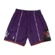 MITCHELL & NESS NBA TORONTO RAPTORS SWINGMAN ROAD SHORTS 98-99 PURPLE