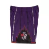 MITCHELL & NESS NBA TORONTO RAPTORS SWINGMAN ROAD SHORTS 98-99 PURPLE