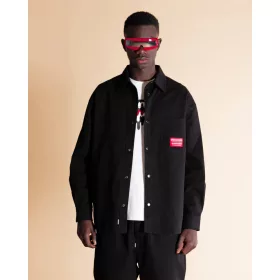 SPRAYGROUND COTTON SHIRT JACKET TOTAL BLACK