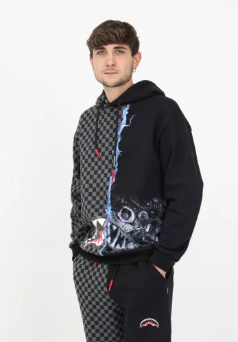 SPRAYGROUND ELECTRIC SHARKTRONICS HOODIE GREY/BLACK M