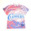 MITCHELL & NESS NBA LOS ANGELES CLIPPERS JUMBOTRON TEE SCARLET