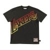 MITCHELL & NESS LOS ANGELES LAKERS FLAMES TEE BLACK/ BLACK