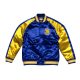 MITCHELL & NESS GOLDEN STATE WARRIORS COLOR BLOCKED SATIN JACKET ROYAL