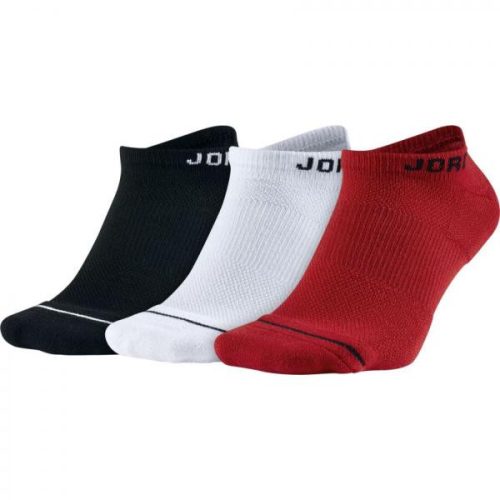Jordan Jumpman No-Show Socks (3 Pair) BLACK/WHITE/GYM RED